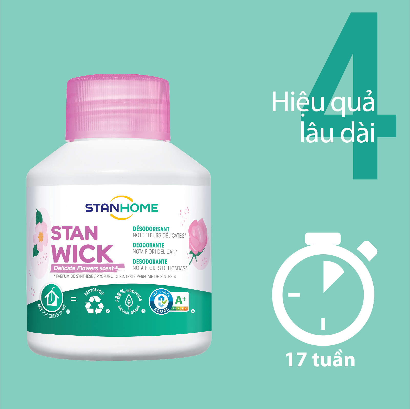 Sáp thơm khử mùi Stanhome Stan wick 250ml