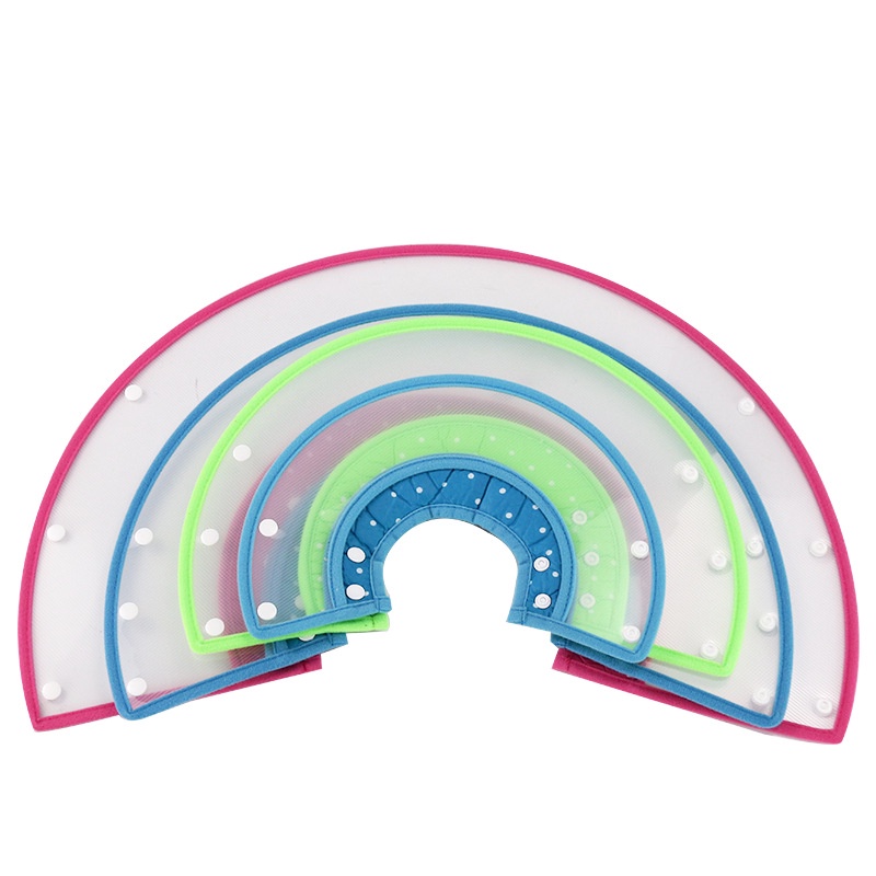 Vòng cổ chống liếm cho Chó Mèo Chất liệu nhựa trong suốt an toàn, Có nút bấm để điều chỉnh cho phù hợp với Thú cưng