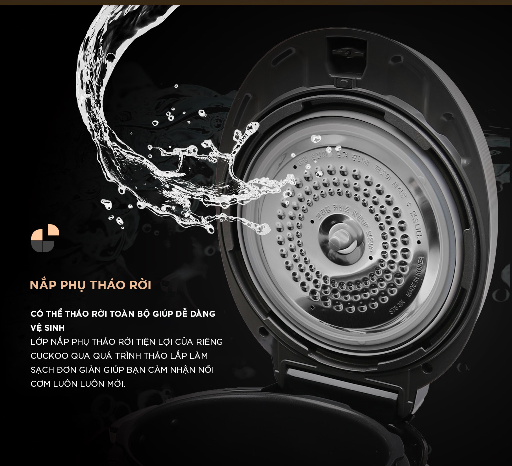 Nồi cơm điện tử áp suất Cuckoo 1.8L CRP-QW1000F - Lòng nồi phủ men Xwall độc quyền - Bảng điều khiển thông minh - Nhiều chế độ nấu ăn - Sản xuất tại Hàn Quốc- Hàng chính hãng Cuckoovina