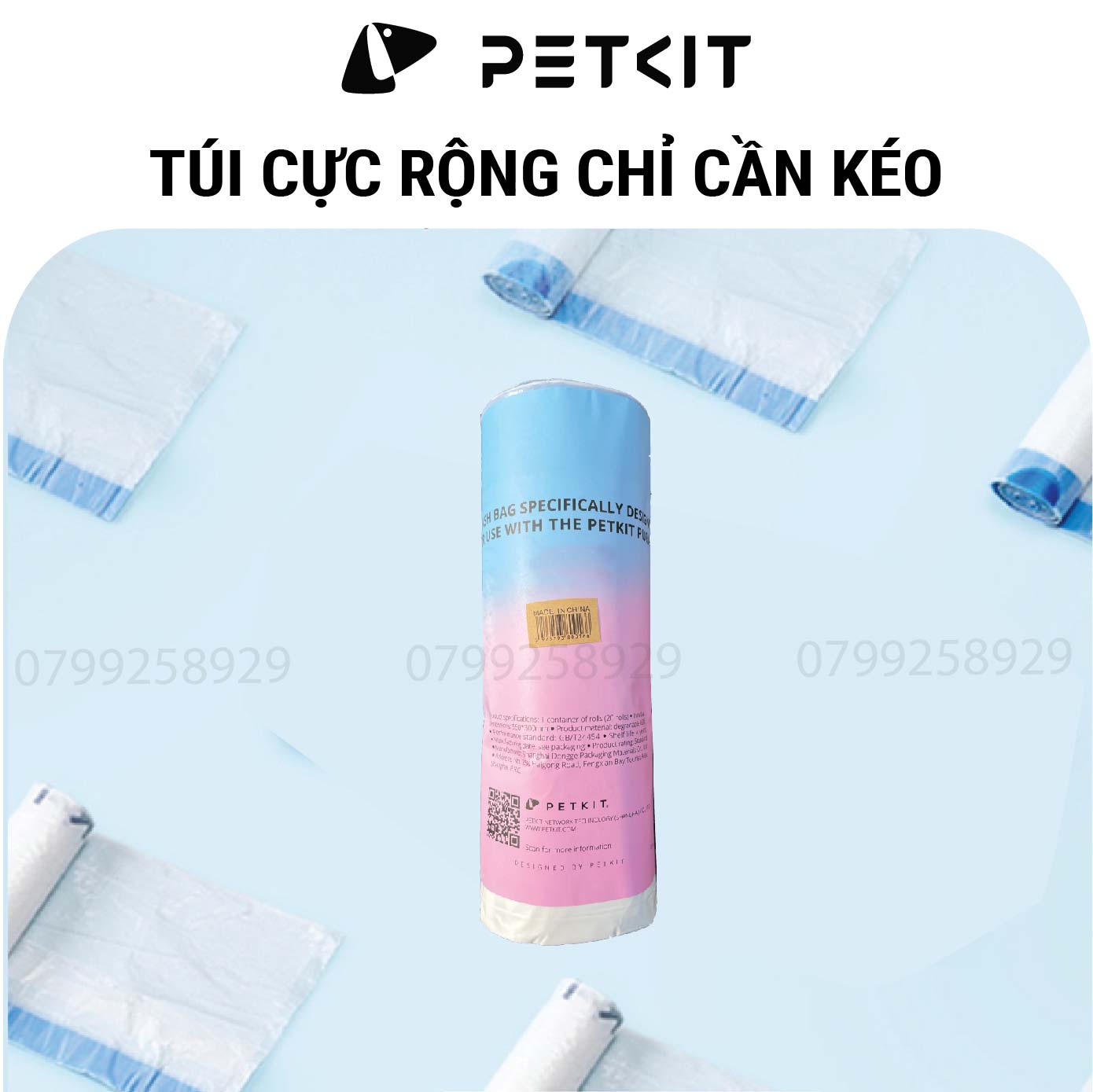 Túi Đựng Rác Petkit Dùng Cho Máy Vệ Sinh Tự Động Cho Mèo Pura X và Pura Max Petkit