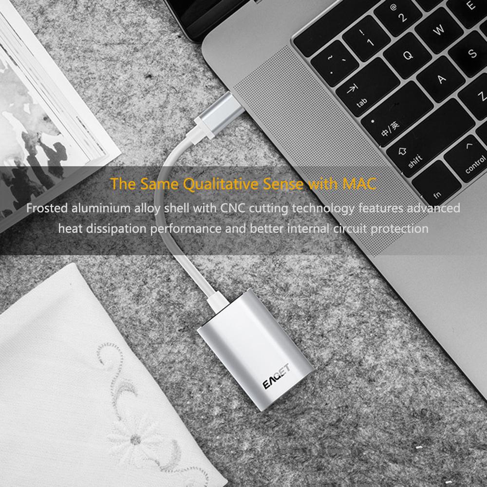 Bộ chuyển đổi EAGET Type-C sang VGA HD cho máy tính xách tay MacBook Pro TV điện thoại thông minh