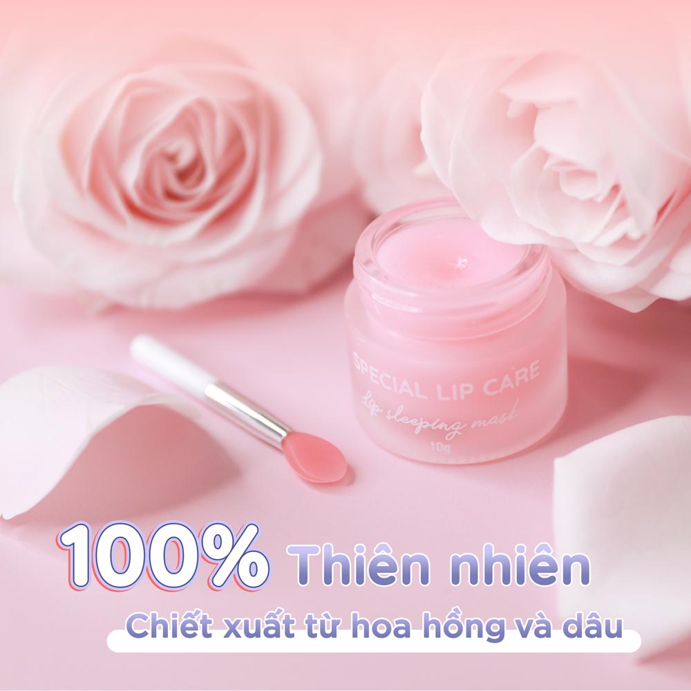 Mặt nạ ngủ ủ dưỡng hồng môi chiết xuất hoa hồng GUO 10gr
