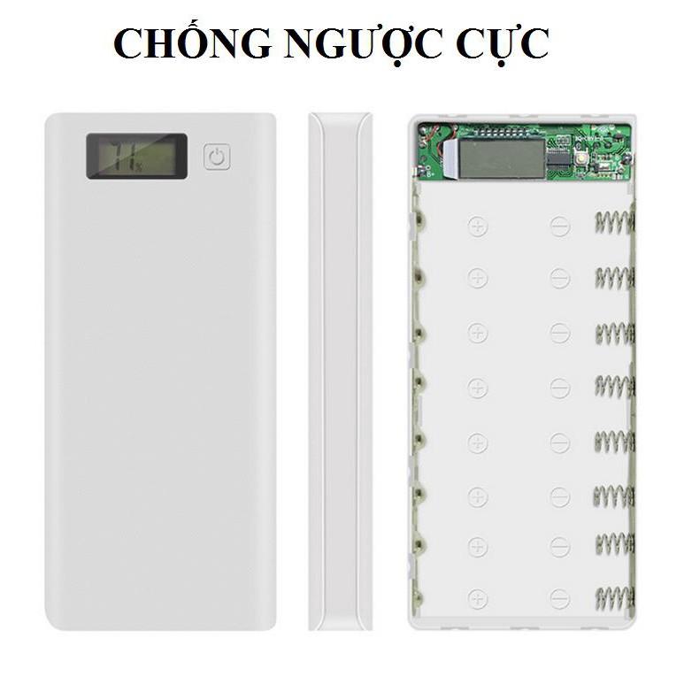 BOx sạc dự phòng 8 cell , mạch sạc dự phòng 2A, mạch sạc pin 18650