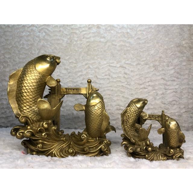 Cá chép vượt vũ môn tượng đồng phong thuỷ