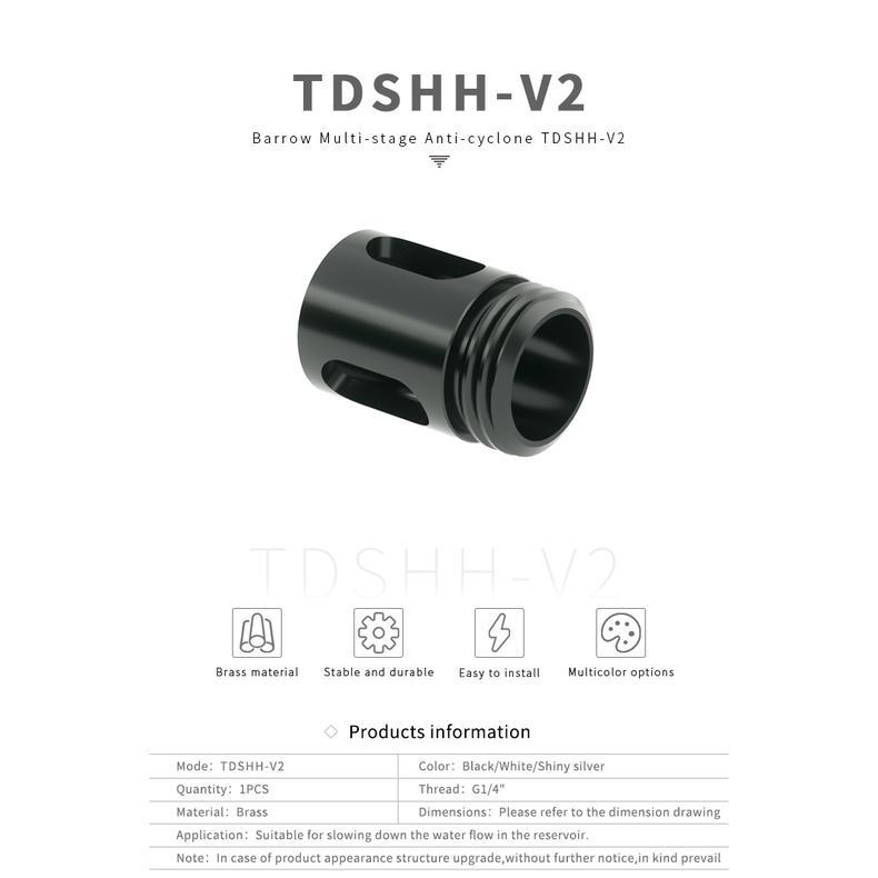 Phụ Kiện Làm Mát Nước Barrow TDSHH-V2 G1 / 4 "Màu Trắng Đen Bạc Đa Chức Năng