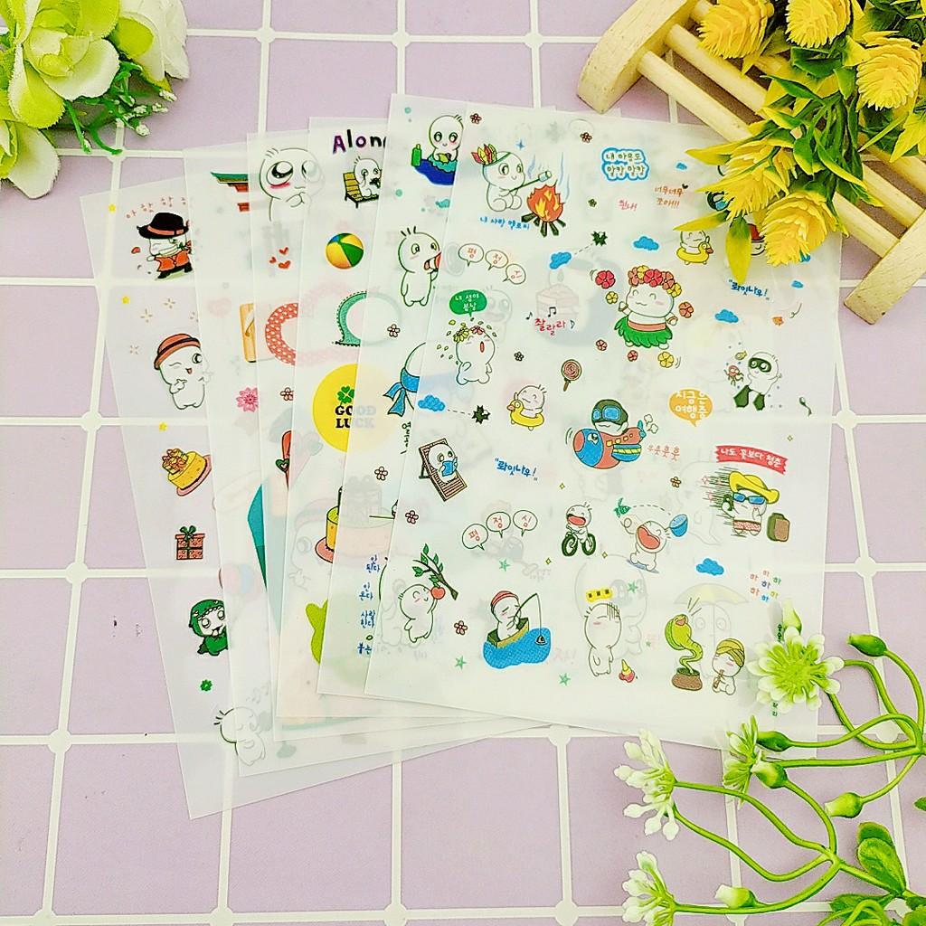 Bộ Sticker Hàn Quốc đa dạng hơn 100 hình khác nhau cực xinh xắn giá cực rẻ