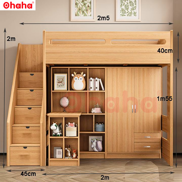 GIƯỜNG TẦNG THÔNG MINH CAO CẤP OHAHA - GTCC015