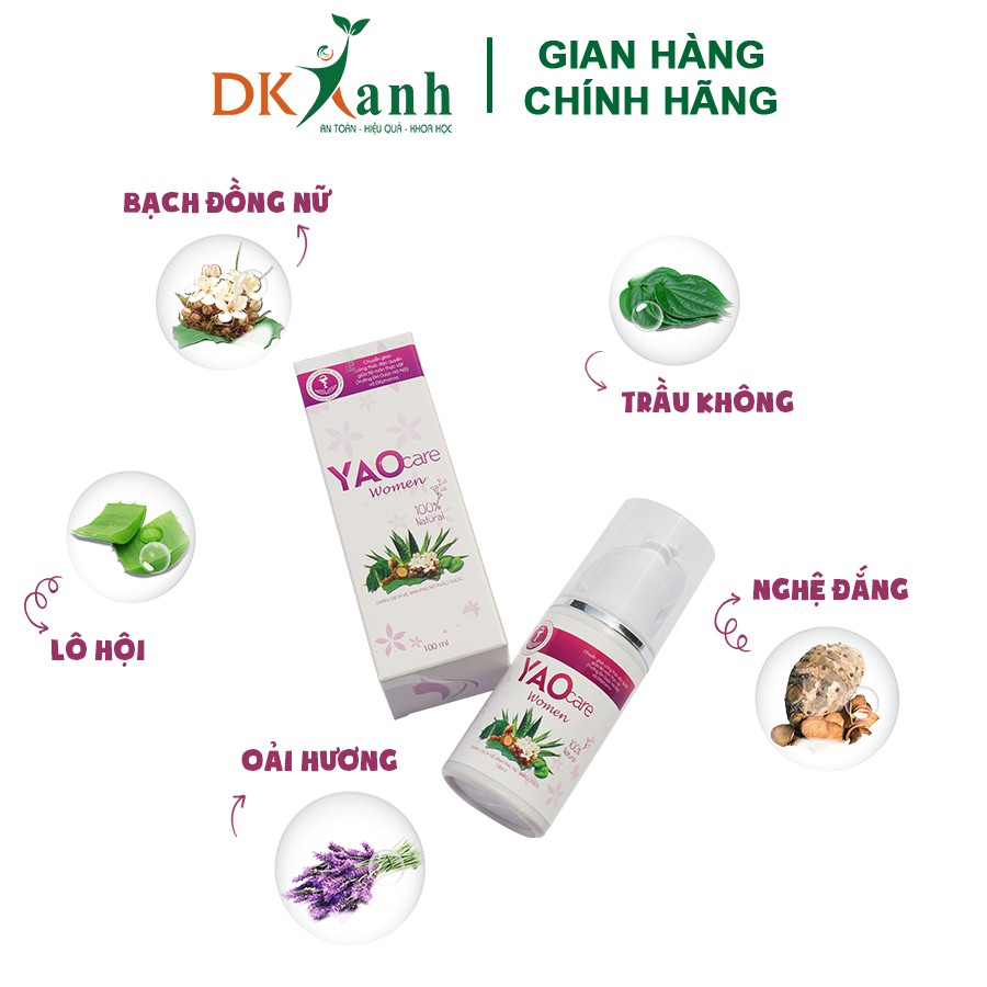 Bọt vệ sinh thảo dược Yaocare Women - Dk Pharma - 100ml