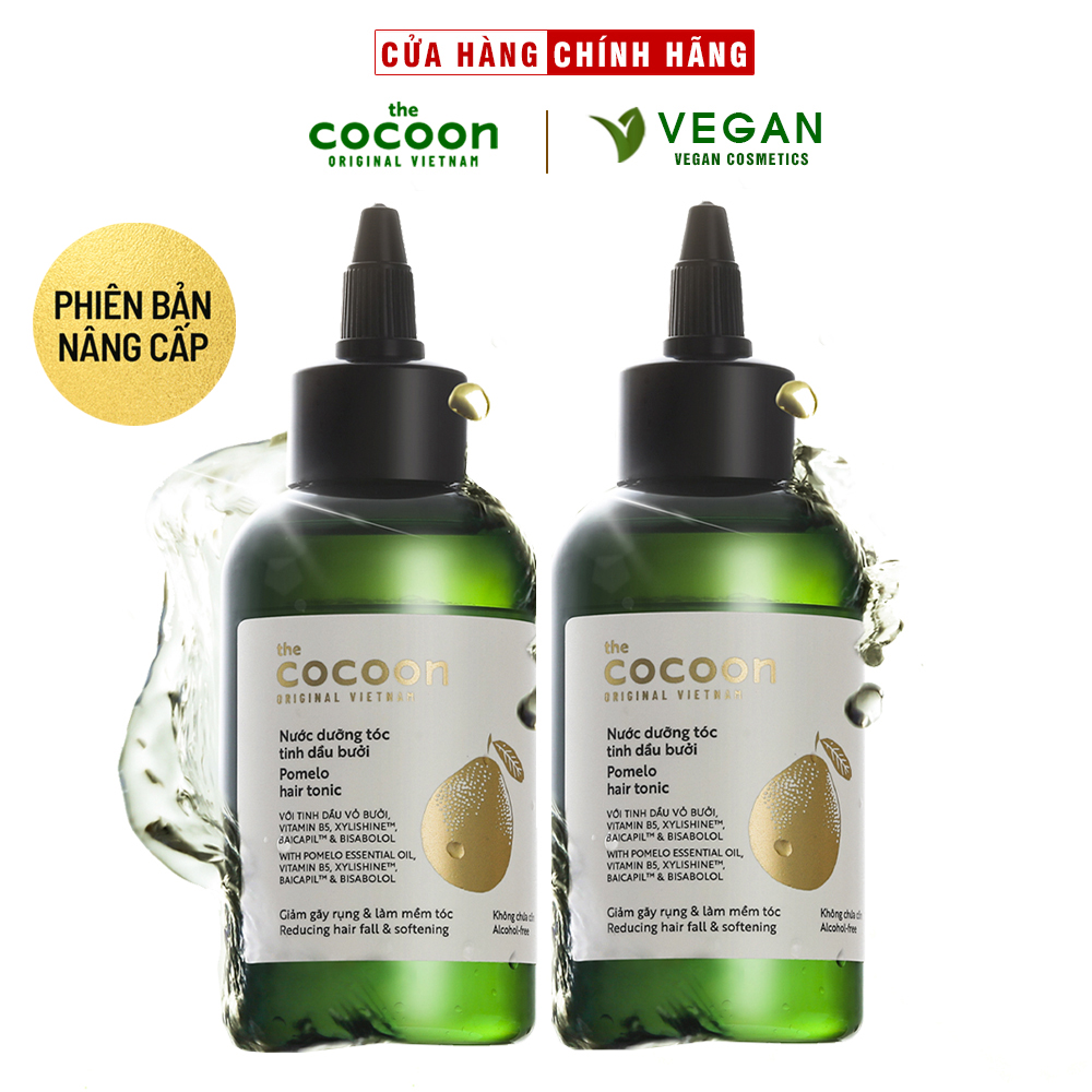 Combo 2 chai Nước dưỡng tóc tinh dầu bưởi  Cocoon 140ml/1chai thuần chay