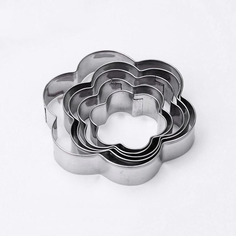 Khuôn RING Mousse Nhấn Cookies Cutter Hình Hoa Dụng Cụ Làm Bánh Quy - CBQUYHOA5P