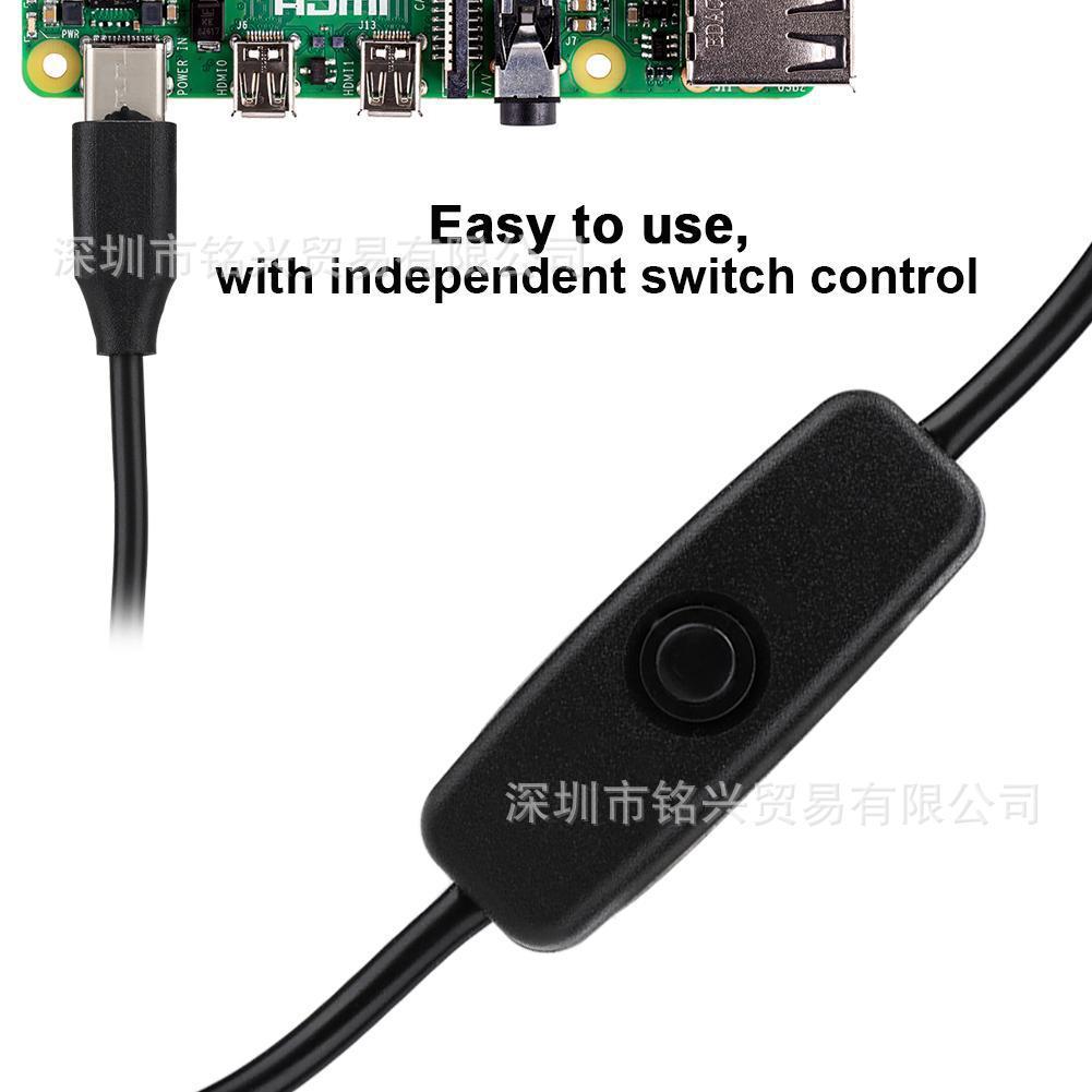 Bộ điều hợp năng lượng 5V3A với công tắc cho bộ chuyển đổi sạc công suất USB của Raspberry Pi 4 Type-C cho Raspberry Pi 4