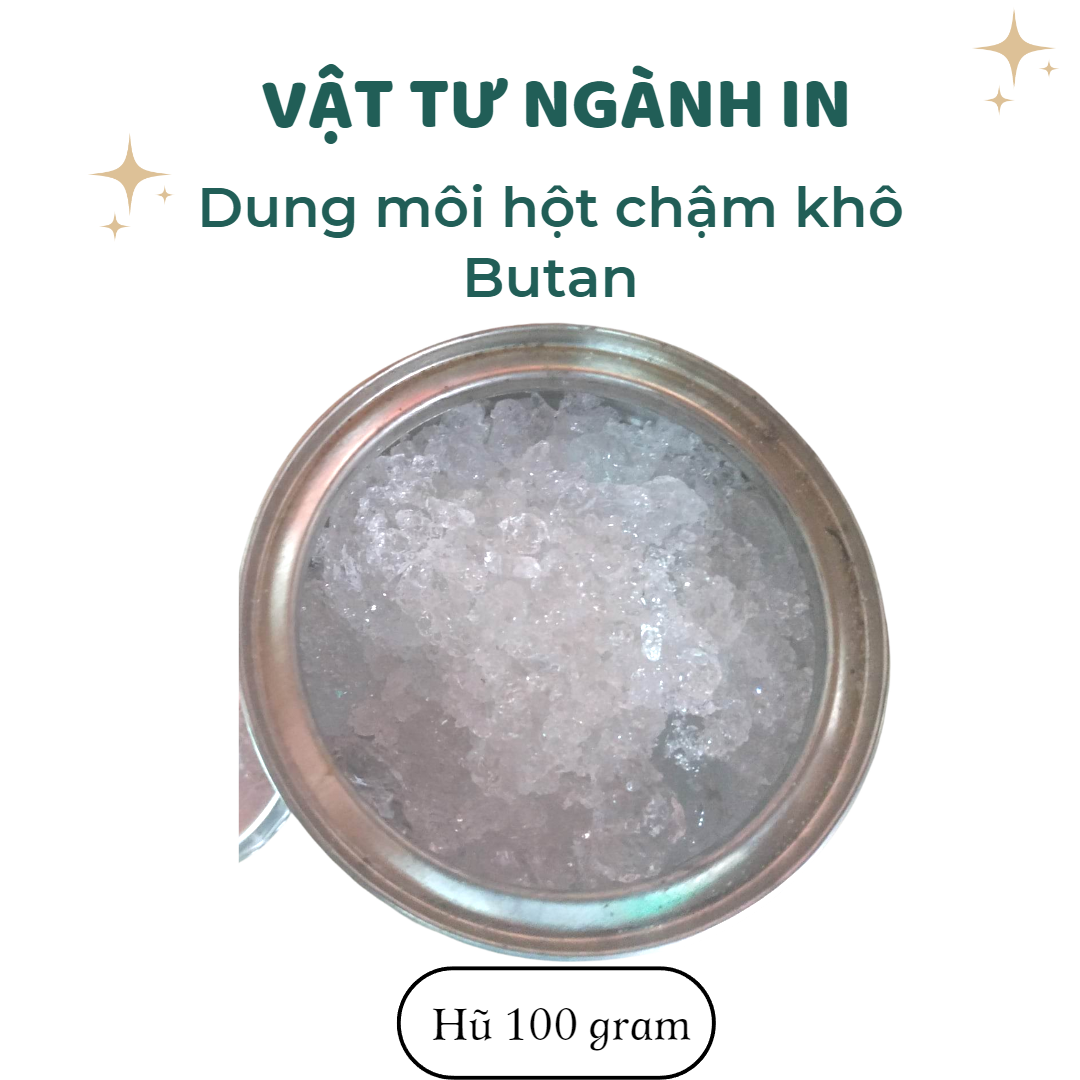 100 gram Dung môi hột chậm khô Butan pha mực in lụa PP PE làm chậm khô mực in, chống bít bản