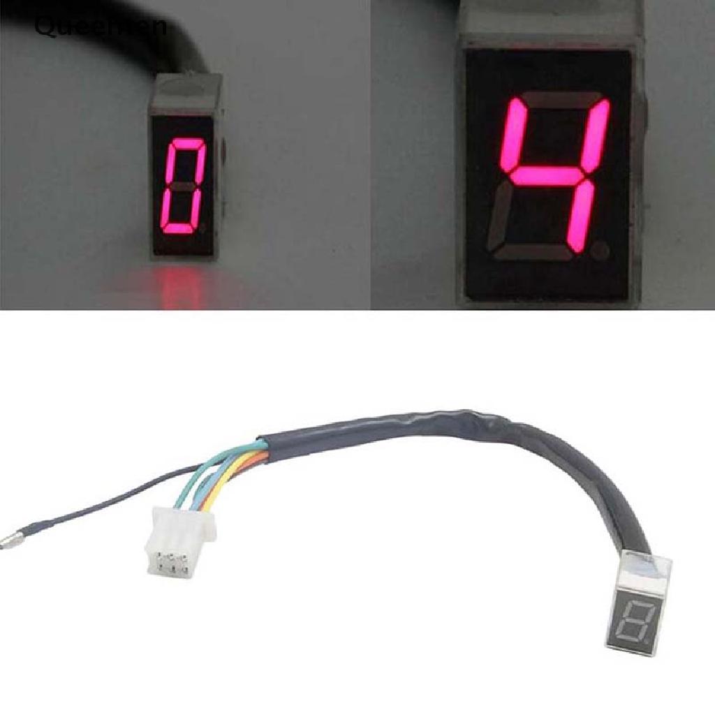 Queenten LED Universal Digital Gear Indicator Motorcycle Display Shift Lever Sensor QT