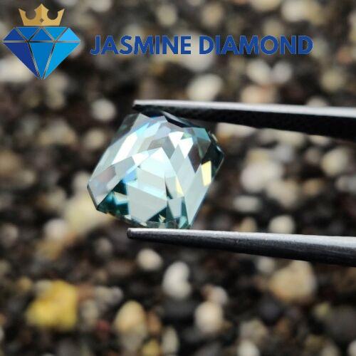 Kim cương nhân tạo Mỹ Moissanite giác cắt Emerald màu xanh ngọc