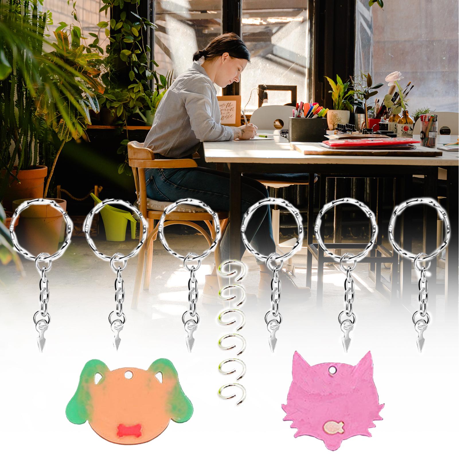 Set 14 Khuôn Hình Con Mèo Và Con Chó Silicone Tag Nhựa Khuôn Móc Khóa Dây Chuyền Diy Thủ Công Tự Làm