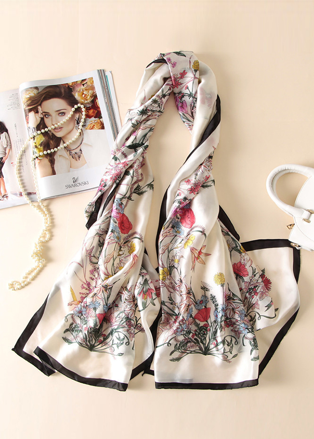 Khăn Choàng Cổ Lụa Hàng Châu Thời Trang - KLHC10004