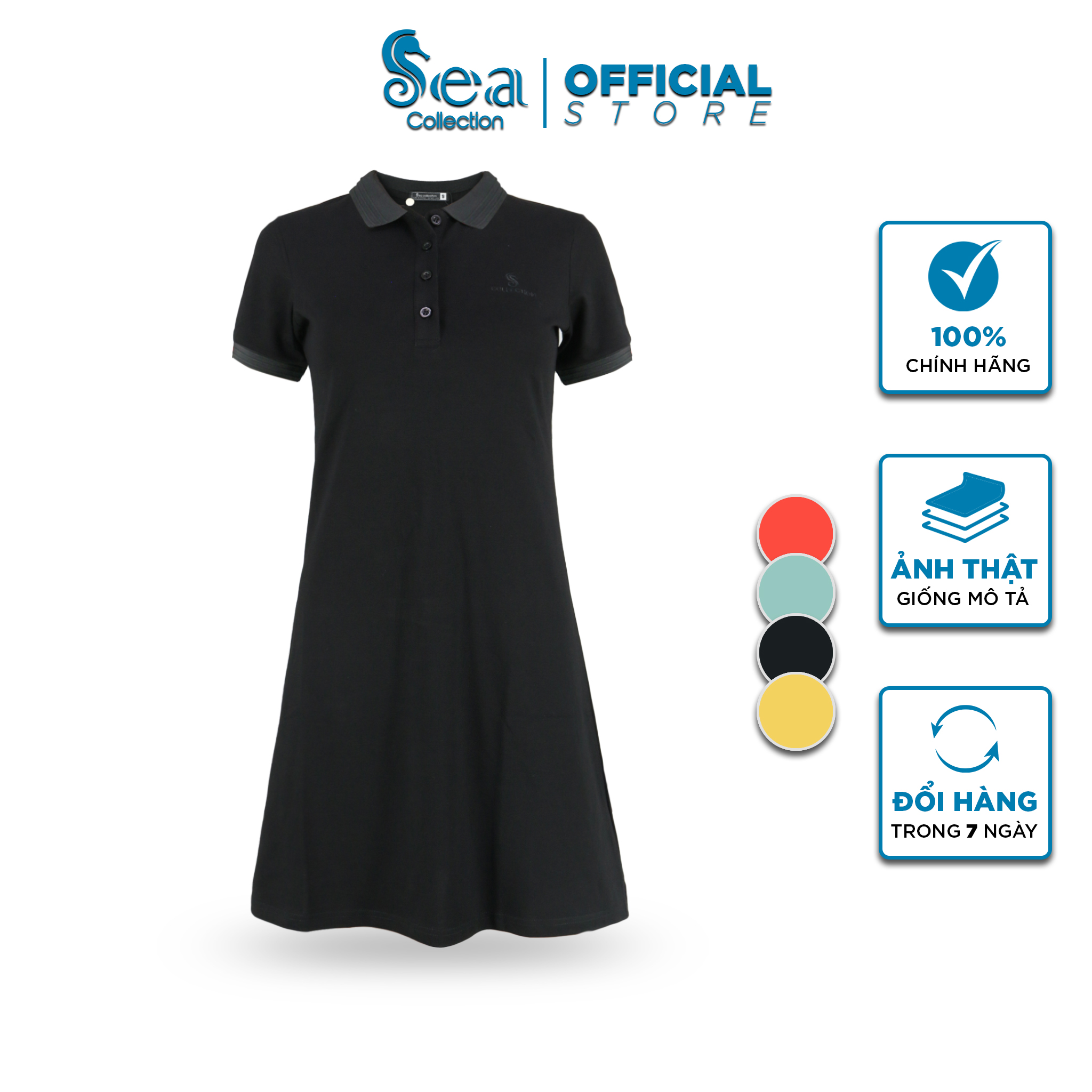 Đầm Thun Polo Nữ Sea Collection Thêu Logo Sea 9030