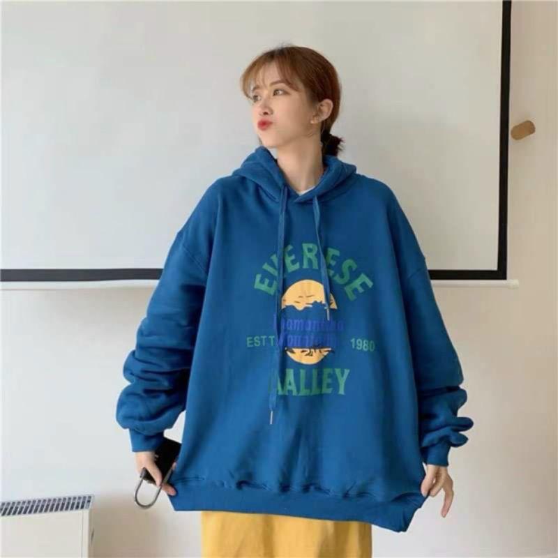 Áo hoodie EVERESE nam nữ mặc , áo hoodie cặp đôi , khoác hoodie nam nữ mặc có nón trùm đầu chất nỉ ngoại