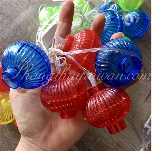 Đèn trang trí dây 4 màu quả Tú Cầu nhựa 20 quả/dây 5m