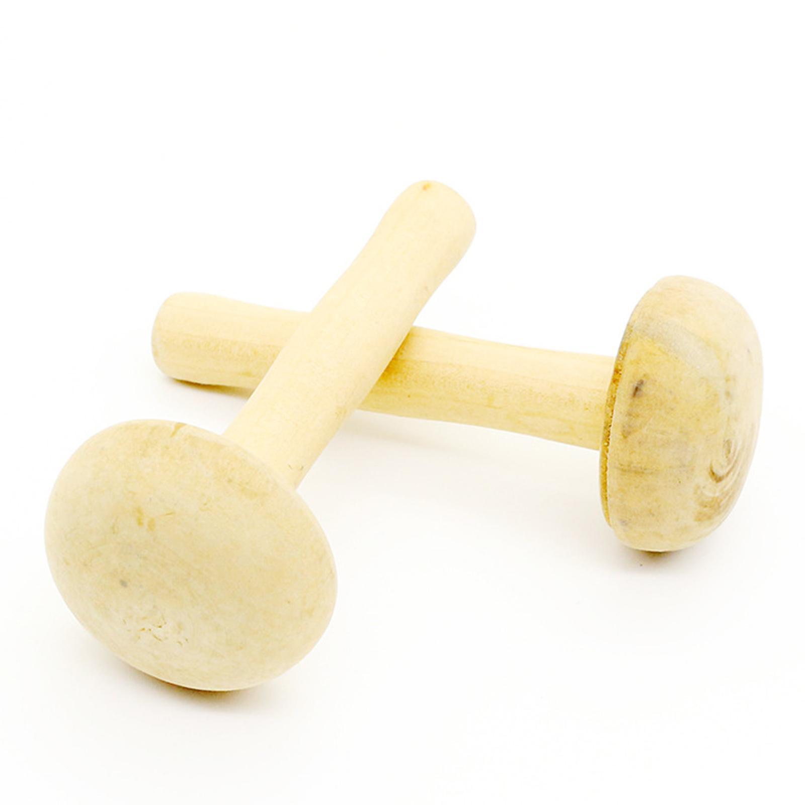 Wooden Mushroom Roller Printing Handcrafted DIY Stamp Making Painting Crafts