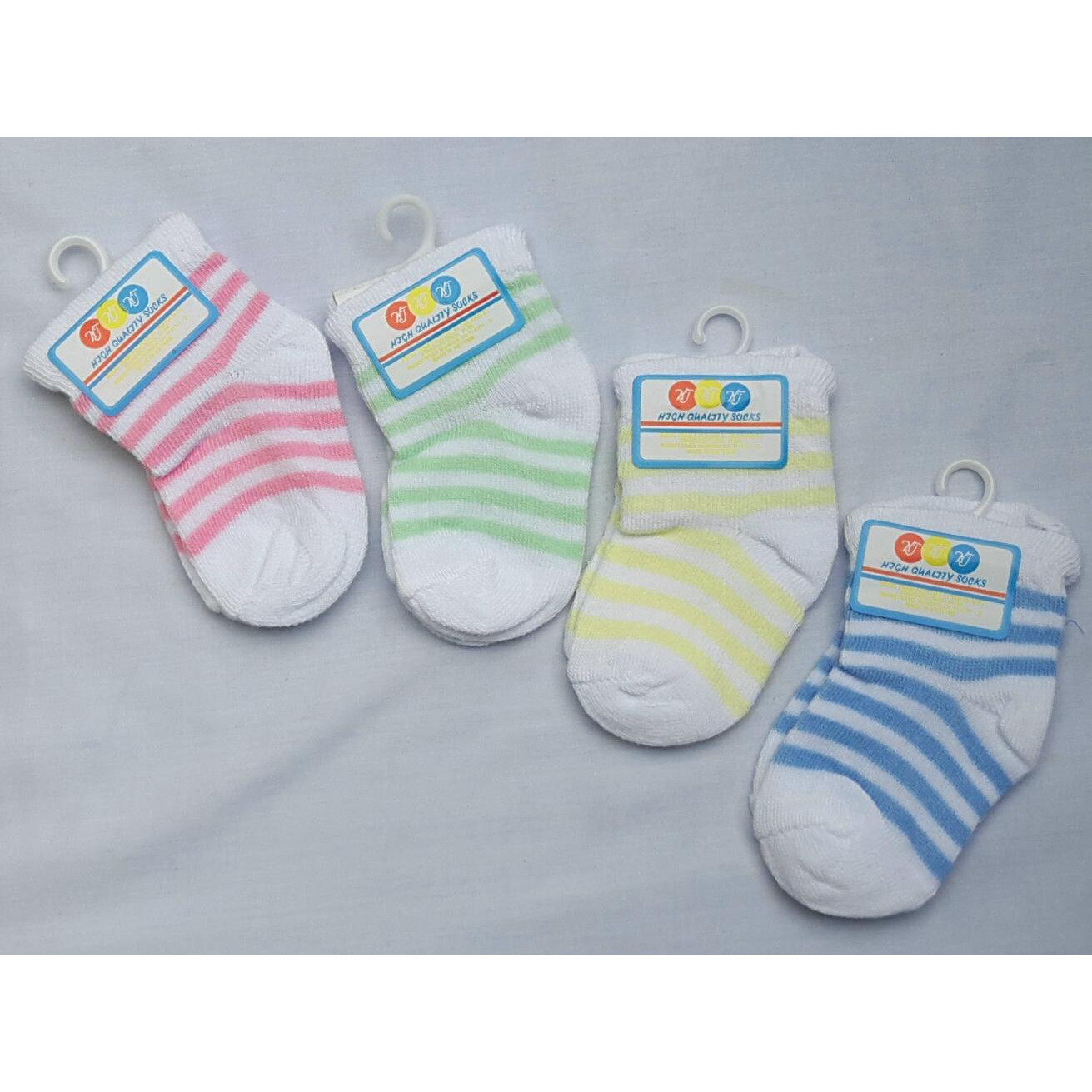 SET 3 ĐÔI VỚ SƠ SINH SỌC LEN COTTON size 0-6 tháng