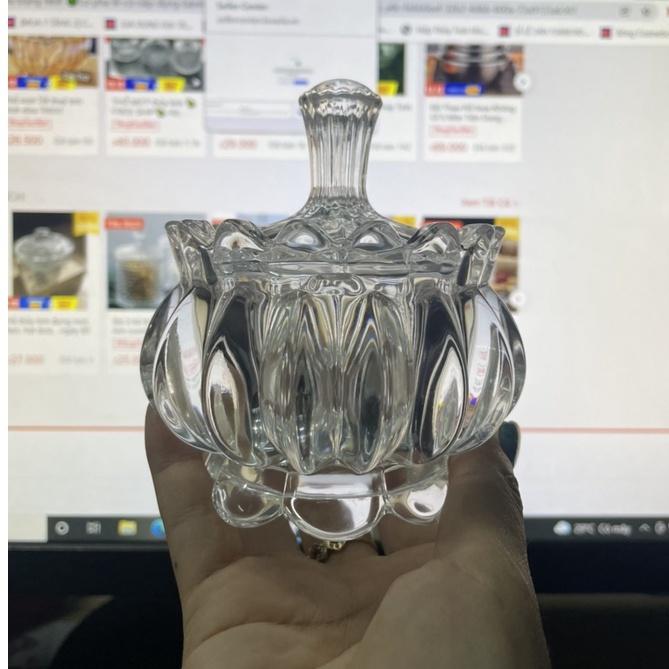 Thố Mứt Đựng Hạt Dưa Hình Hoa Sen Có Khía