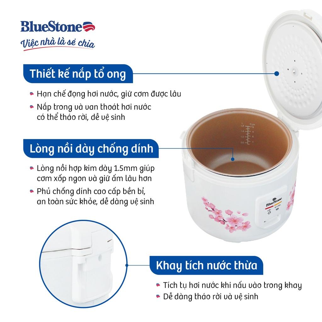 Nồi cơm điện BlueStone RCB-5525 1.8L - Công suất: 900W, Bảo hành 2 năm toàn quốc, Hàng chính hãng