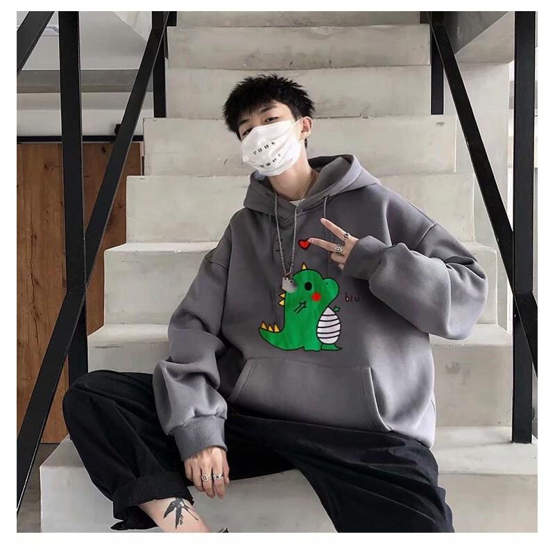 Áo hoodie Unisex in hình Khủng Long nam nữ siêu hot