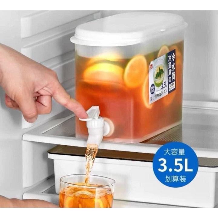 Bình Nước Tủ Lạnh Vouller 3,5 Lít Có Vòi Chuyên Để Tủ Lạnh Siêu Tiện Lợi Nhựa An Toàn - Hàng Chính Hãng