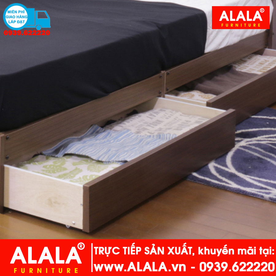 Giường ngủ ALALA31 (1m6x2m) gỗ HMR chống nước - www.ALALA.vn® - Za.lo: 0939.622220