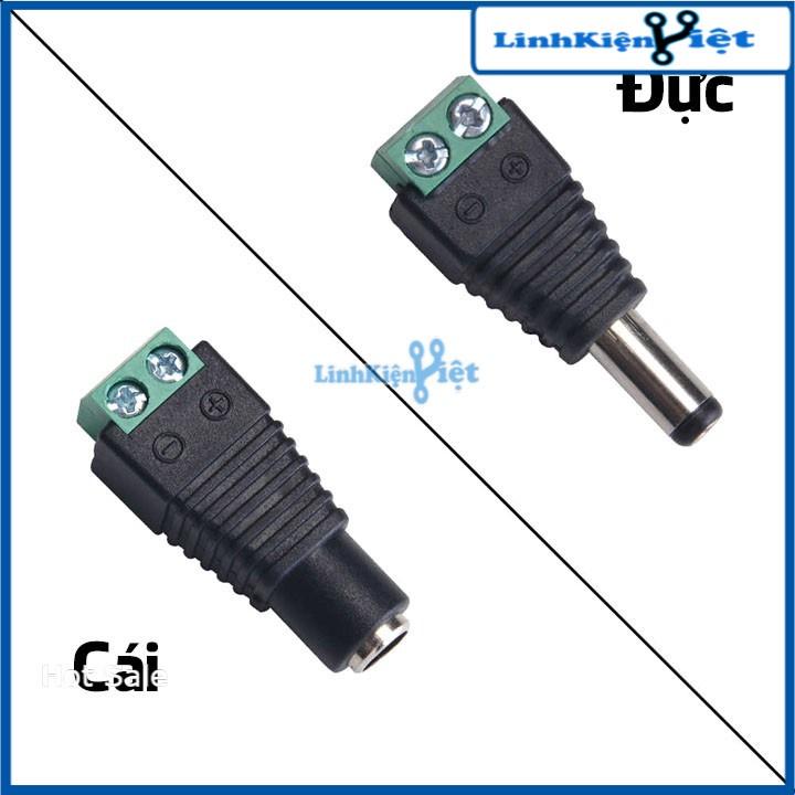 Jack DC Nối Nguồn Đực/Cái 5.5x2.1mm - Jack Nối Nguồn Camera