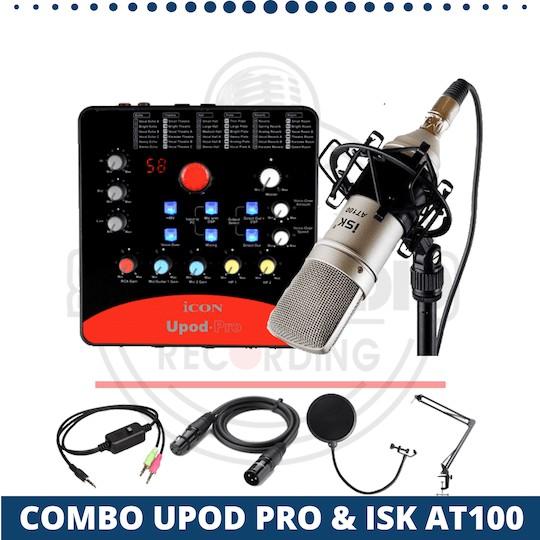 CTY MẠNH TIẾN Trọn bộ combo Soundcard Icon Upod Pro + micro ISK AT100(Bảo Hành 12 Tháng)