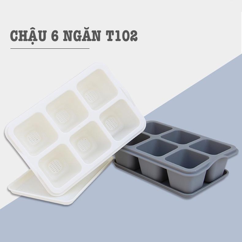 Chậu trồng sen đá Oliz T1 - Chậu trồng cây mini. Bao gồm khay lót đáy chậu cây