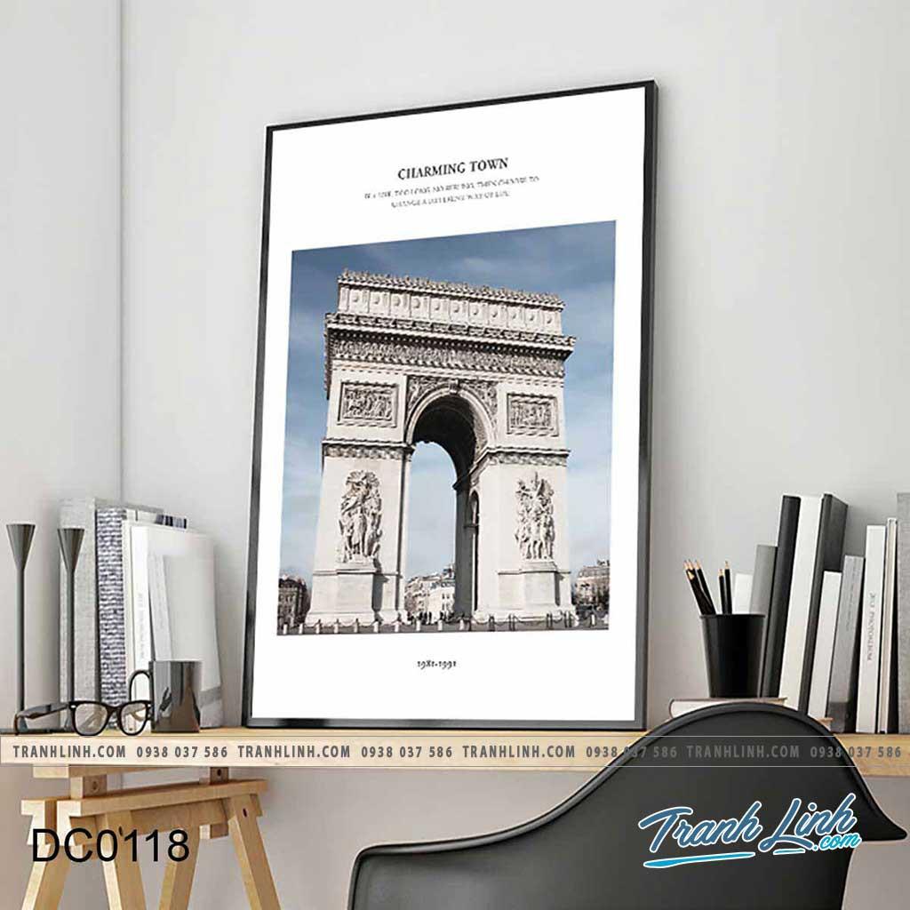 Bộ tranh canvas treo tường trang trí phòng khách phong cảnh châu âu dc.ttph0562