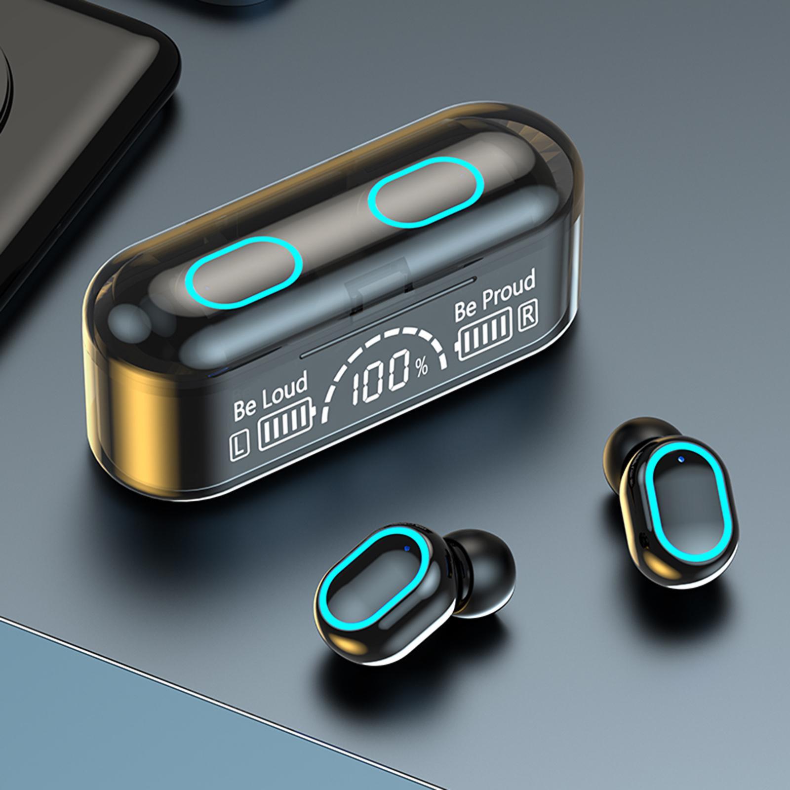 F9 Bluetooth 5.0 Headset  Wireless Earphones  1200mAh black