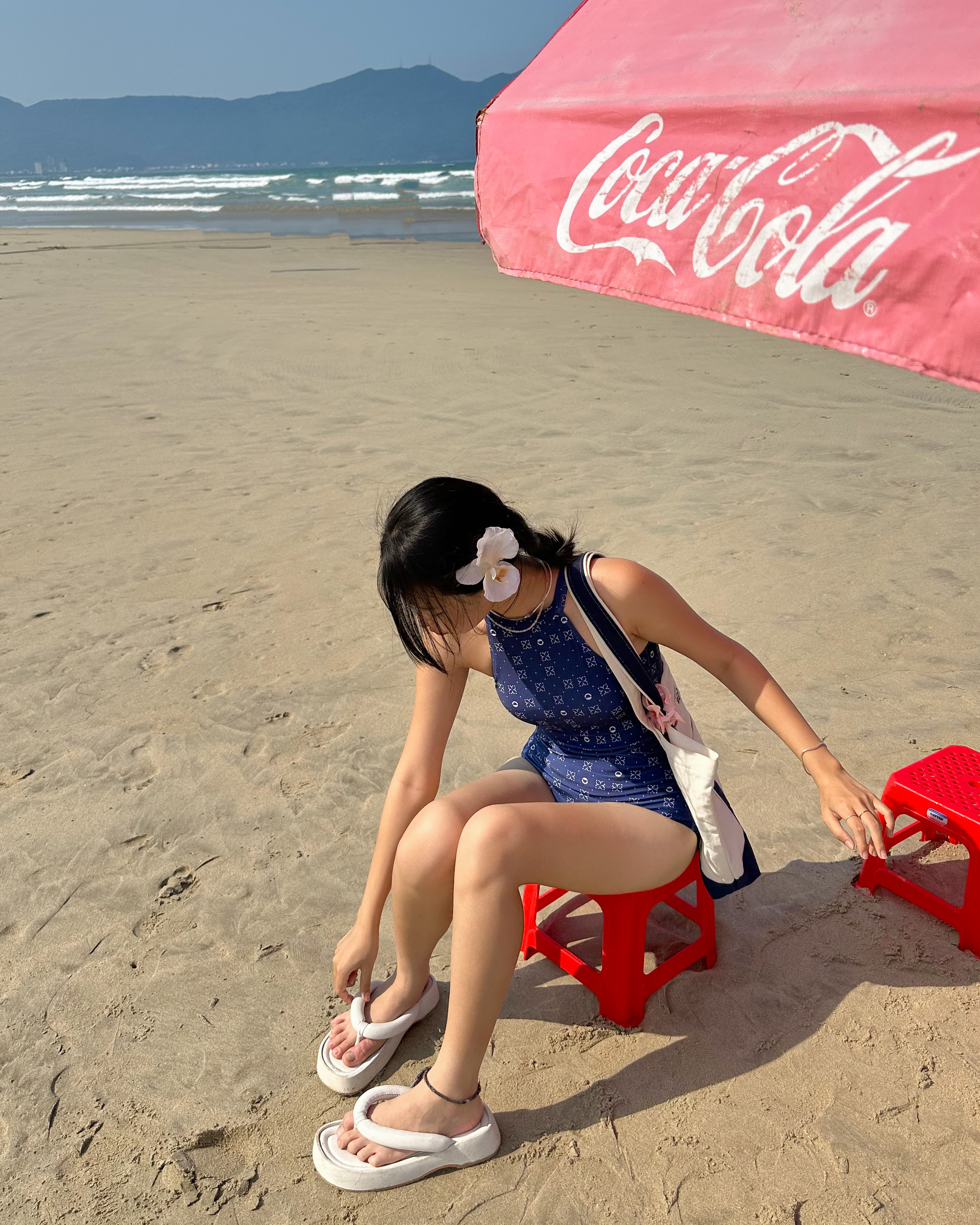 SOBIE Circle Catalina đồ bơi liền thân monokini màu xanh dương