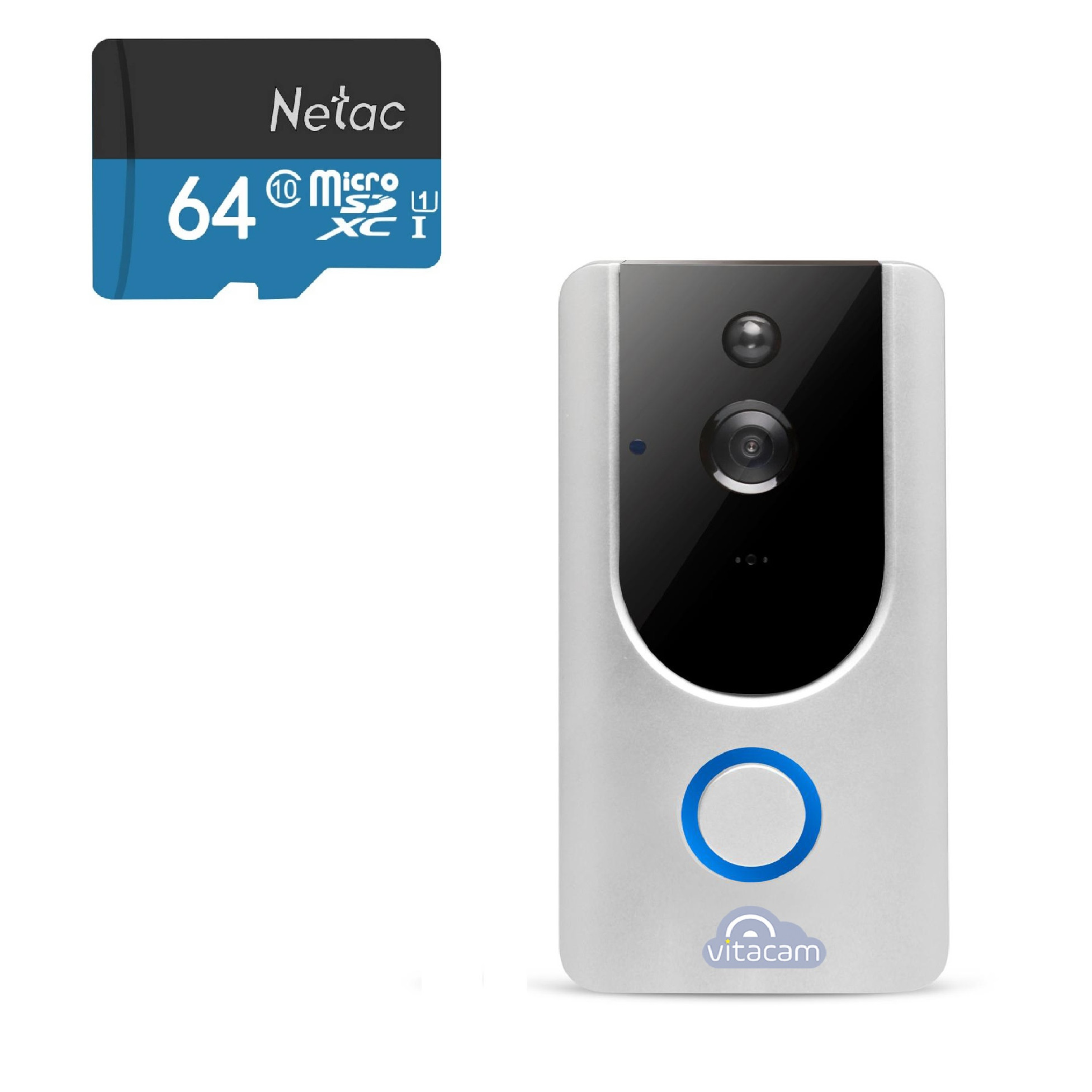 CHUÔNG CỬA GHI HÌNH KHÔNG DÂY VITACAM DB02 + THẺ NHỚ 64GB - HÀNG CHÍNH HÃNG