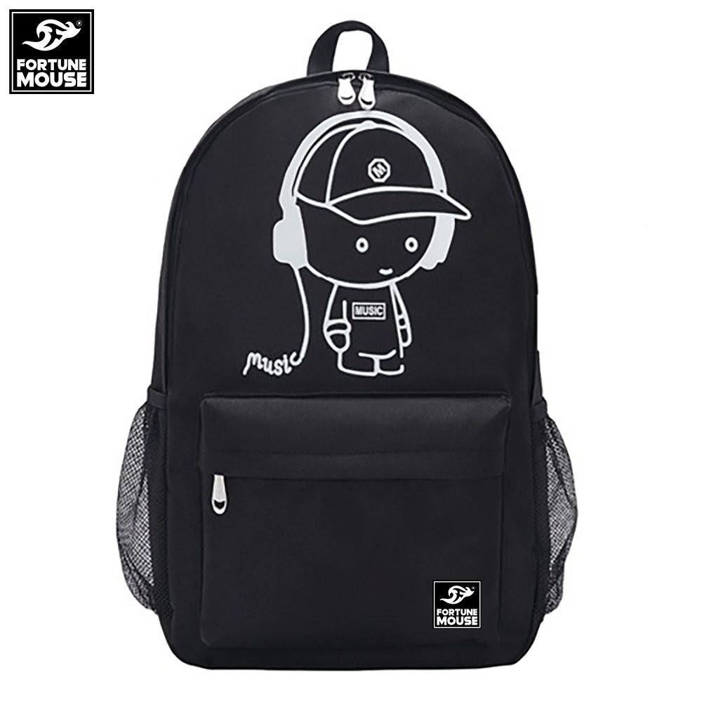 Balo đi học thời trang Fortune Mouse chống thấm nước MUSIC KID B550