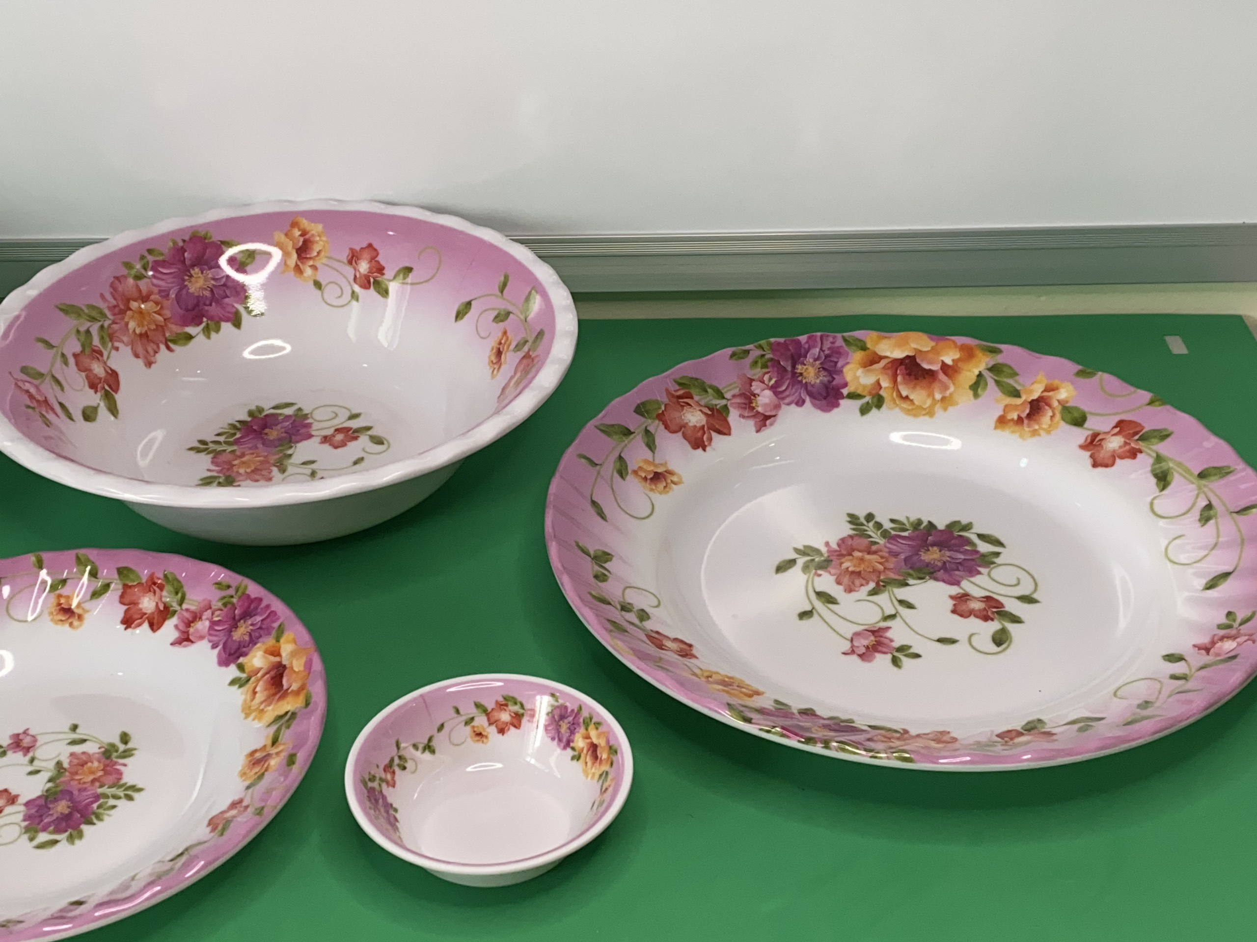 Combo 6 Chén (Bát) Cơm 9 Món ANH THẢO  Nhựa Xanh Melamine Cao Cấp