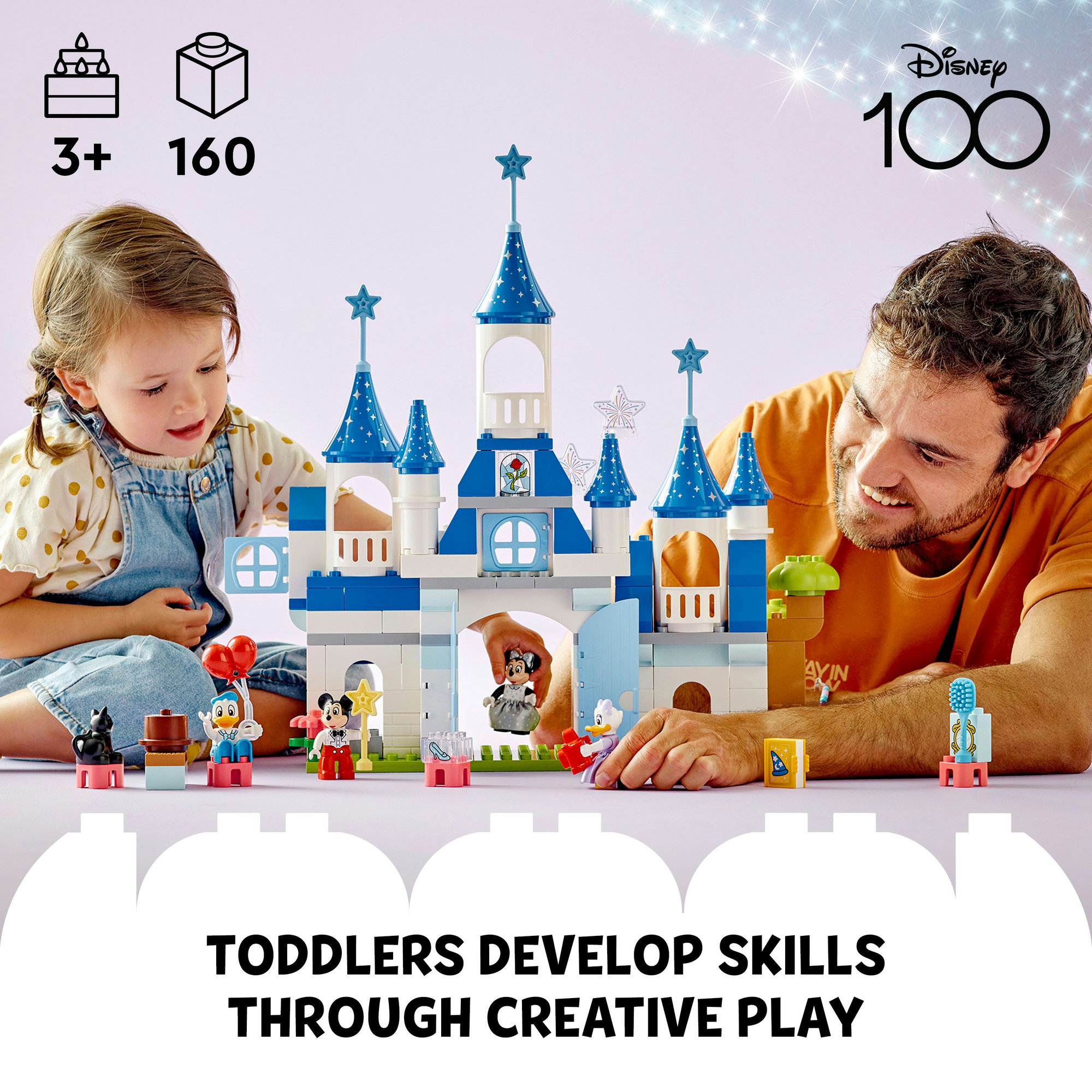 LEGO Duplo 10998 Đồ chơi lắp ráp Lâu đài Disney Ma thuật 3 trong 1