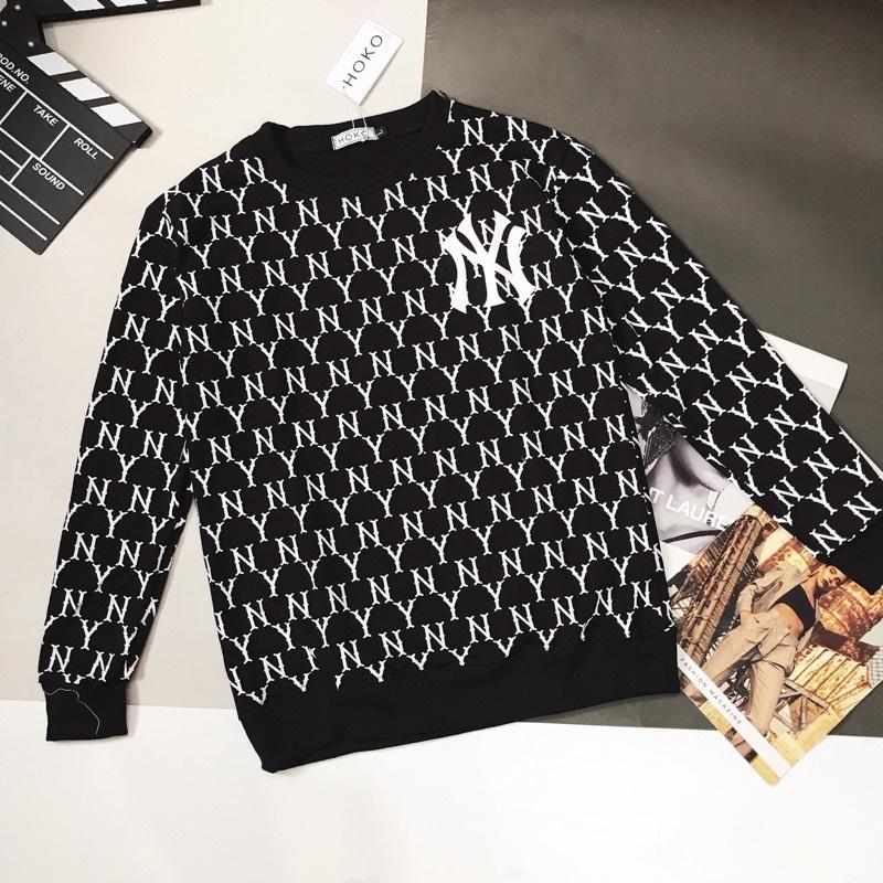 Áo Sweater Unisex NY màu ĐEN/KEM Vải Chân cua Form Rộng Ulzzang Unisex Nam nữ unisex Jaystoree