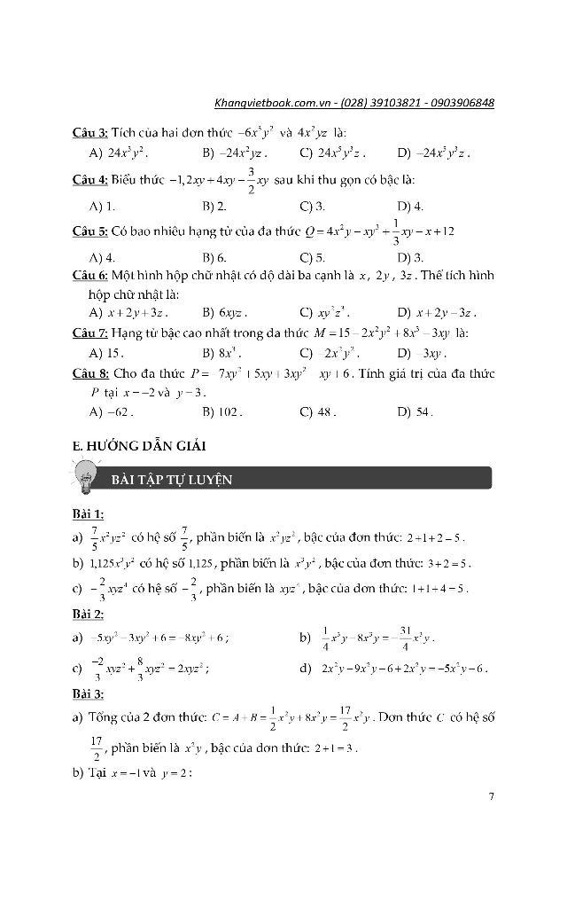 Bồi Dưỡng Năng Lực Toán 8 - Tập 1