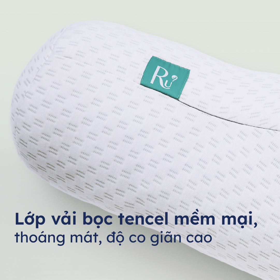 Gối Ôm Công Thái Học Cao Cấp Ru9 - Phiên Bản Mới | Chất Liệu Foam Mềm Mại | Chống xẹp | Đem Lại Giấc Ngủ Ngon