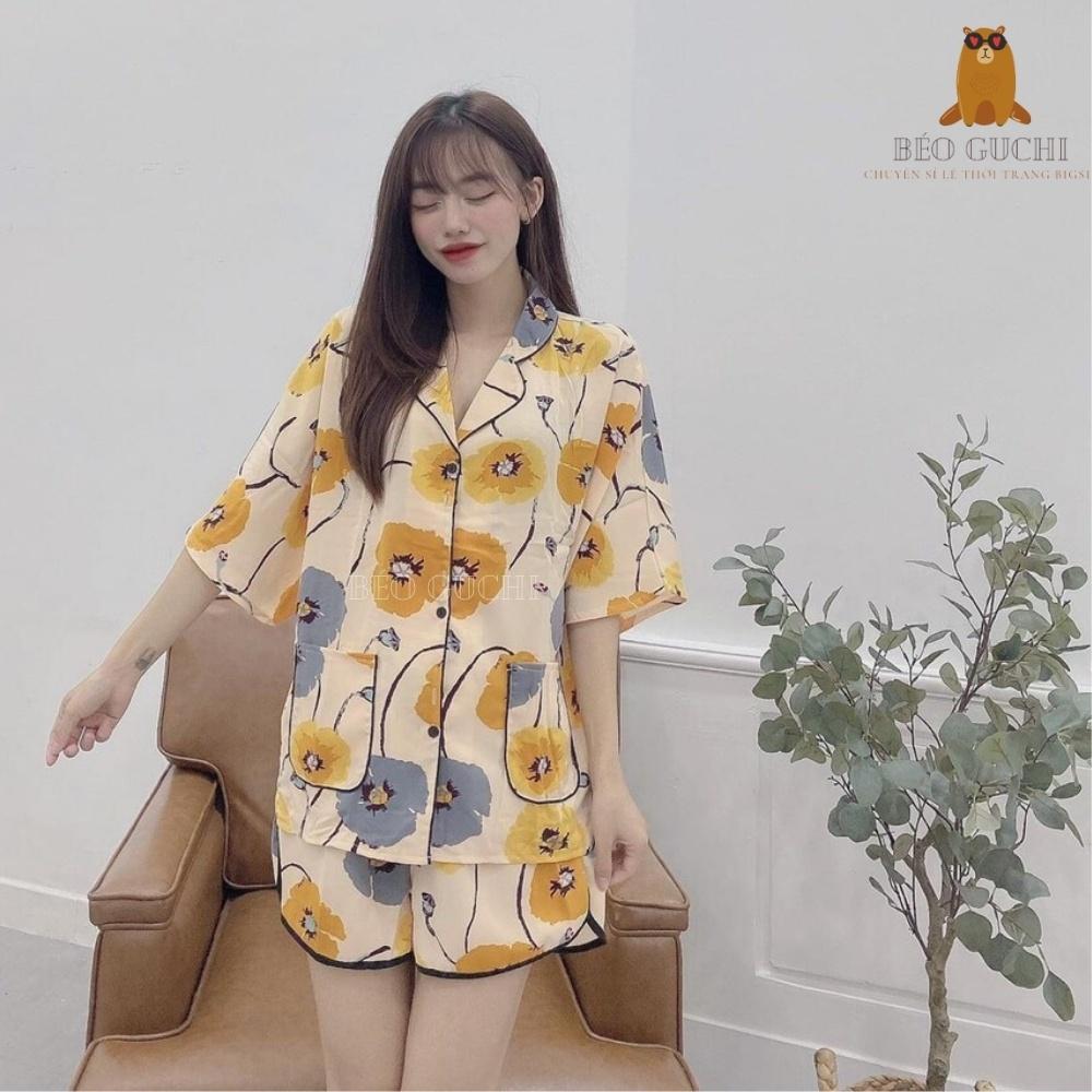 Đùi cánh dơi trẻ trung 50-110kg MANGO cao cấp ở nhà vẫn xinh - Pijama Bigsize Đồ bộ nữ đồ ngủ mặc nhà