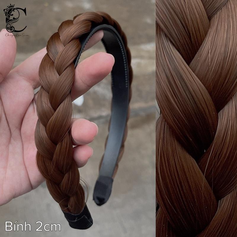 Băng Đô Bính Tóc Giả / Bờm Tết Tóc Giả TƠ KHÔNG BÓNG - Có răng cố cài cố định