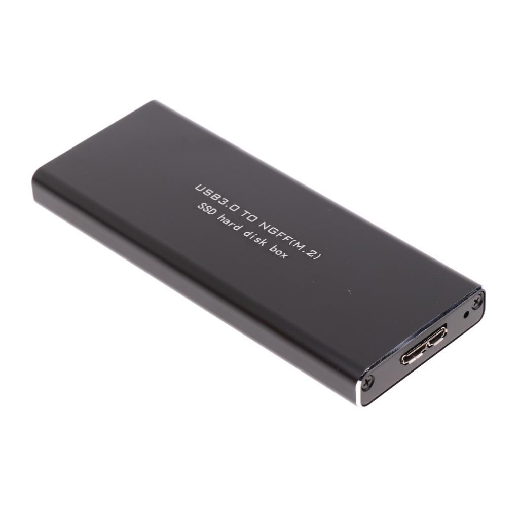 1Piece Aluminum USB 3.0 to NGFF M.2 SSD Enclosure Solid State Drive Case#1