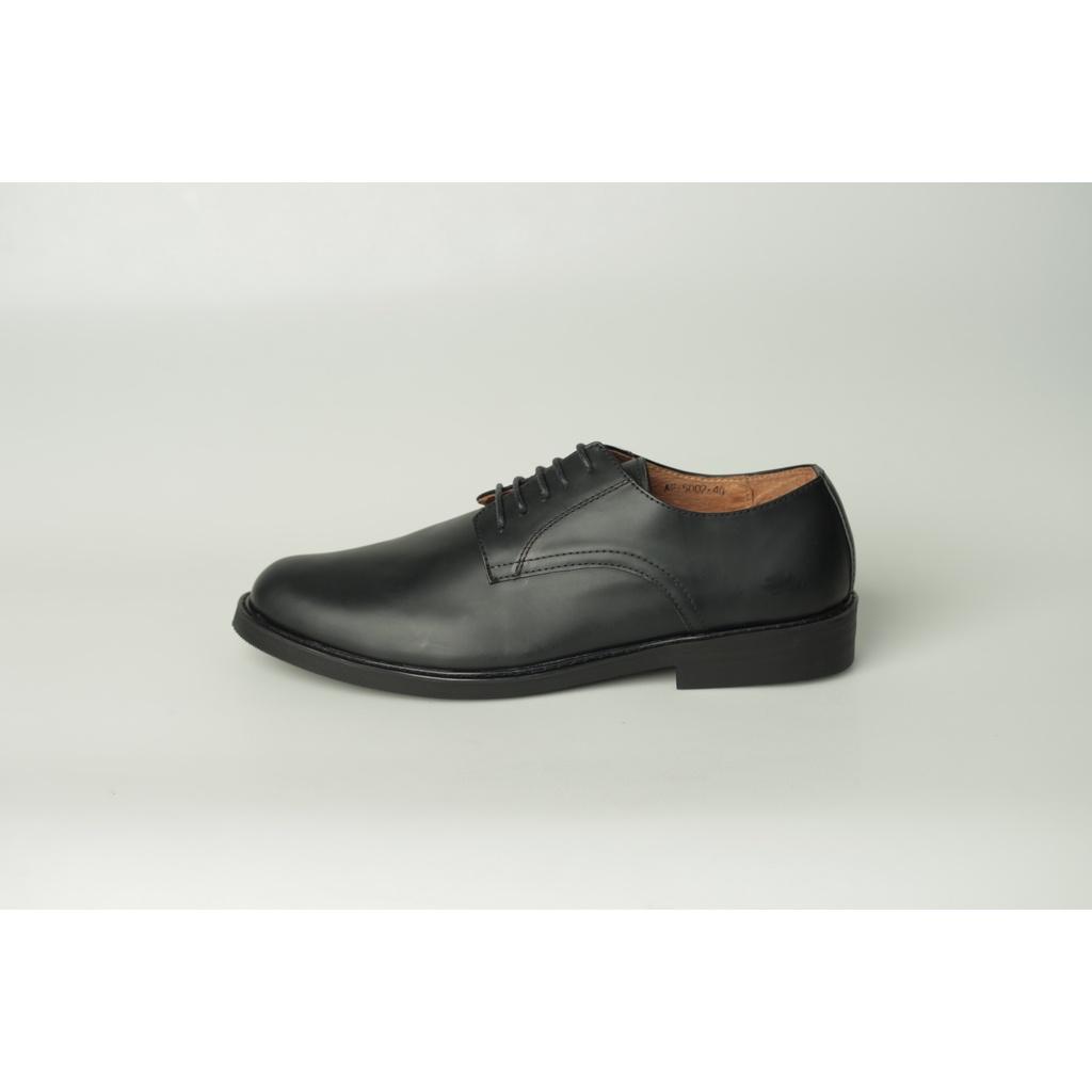 Giày Da Nam Cao Cấp, Da Bò Thật, Đế Đúc - Derby Brother Plain Toe GO Black - Cổ Điển, Sang Trọng - BRC062202