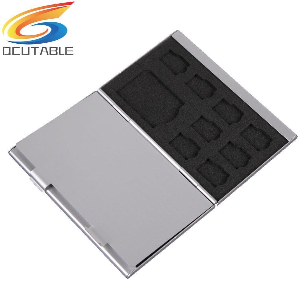 Hộp Đựng Bảo Vệ Thẻ Nhớ Micro SD TF MMC Bằng Kim Loại Nhôm Giá Đỡ