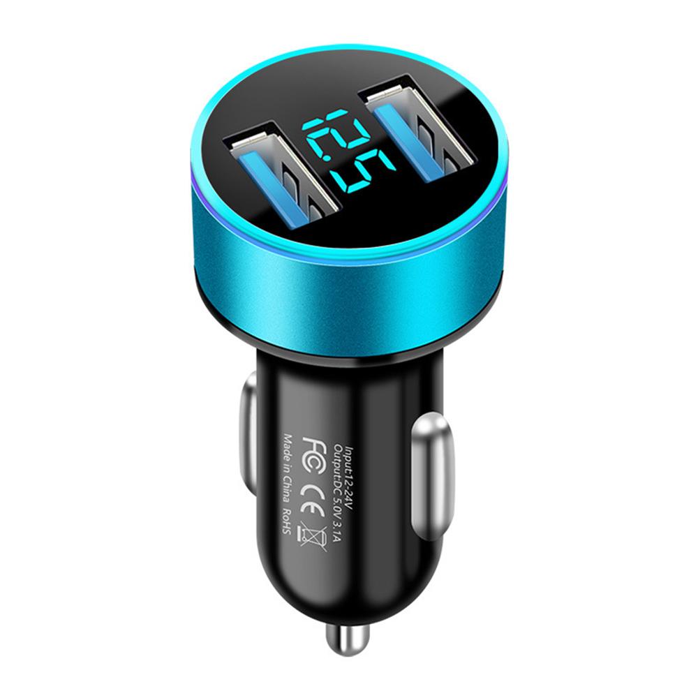 Bộ sạc xe hơi USB Bộ điều hợp bộ sạc xe lửa LED Voltmeter cho tất cả các loại điện thoại di động Bộ sạc thông minh usb sạc nhanh