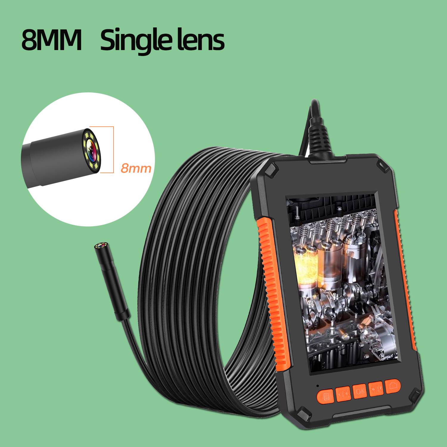 Camera Nội Soi Công Nghiệp 4.3 "Màn Hình IPS HD1080P Ống Kính Đơn Kiểm Tra Xe Borescope IP68 Đèn LED Chống Nước 2600MAh